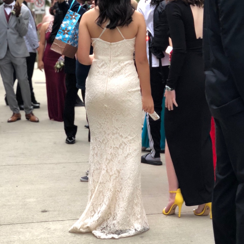 Lulu's Zenith Cream Lace Maxi Dress (Prom/Wedding) - Picture 5 of 8
